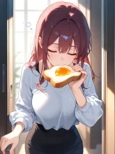 食べながら寝てしまった