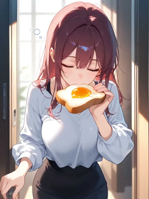 食べながら寝てしまった