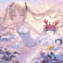 🦀 — 水彩画イラストのAIイラスト|SUPPART