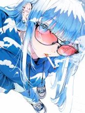 富士山の擬人化·初冠雪のよそおい の投稿作品
