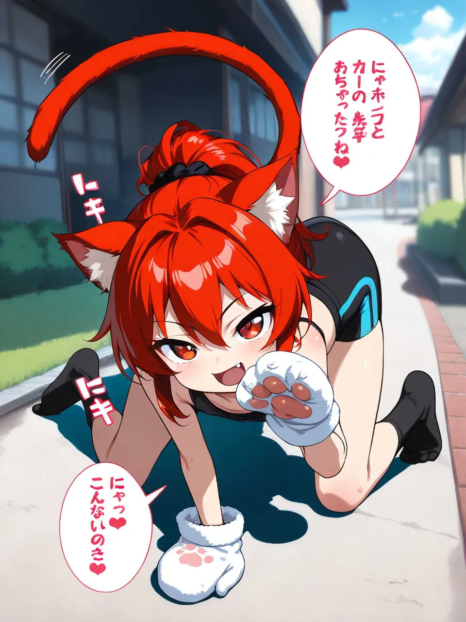 もみじ「こっちにこにゃいとナメナメするにゃ」