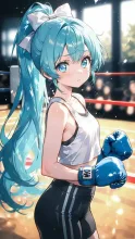 グローブと水色さん