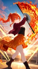 P　秋風を舞い上げる