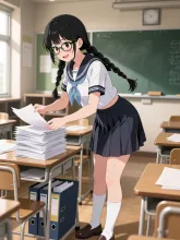 「穂蔵 灯子(ほのぐら とうこ)」の委員長時代 — 委員長イラストのAIイラスト|SUPPART