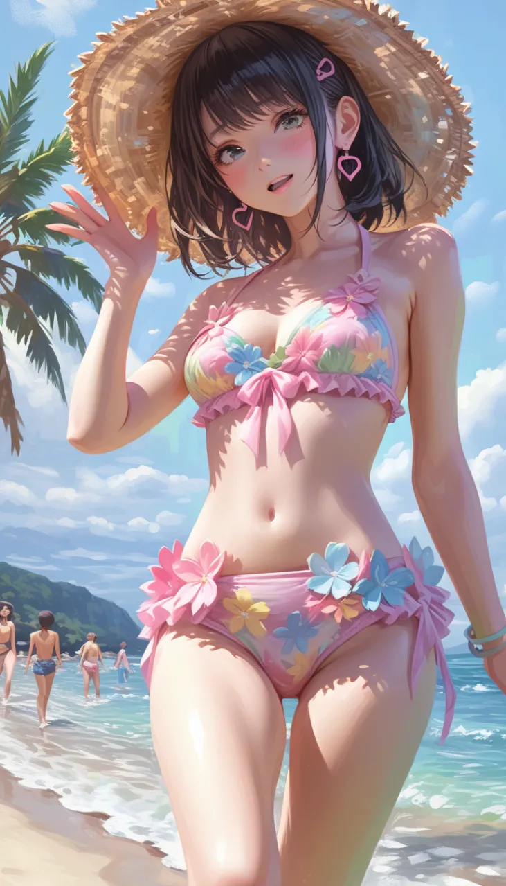 夏の海辺