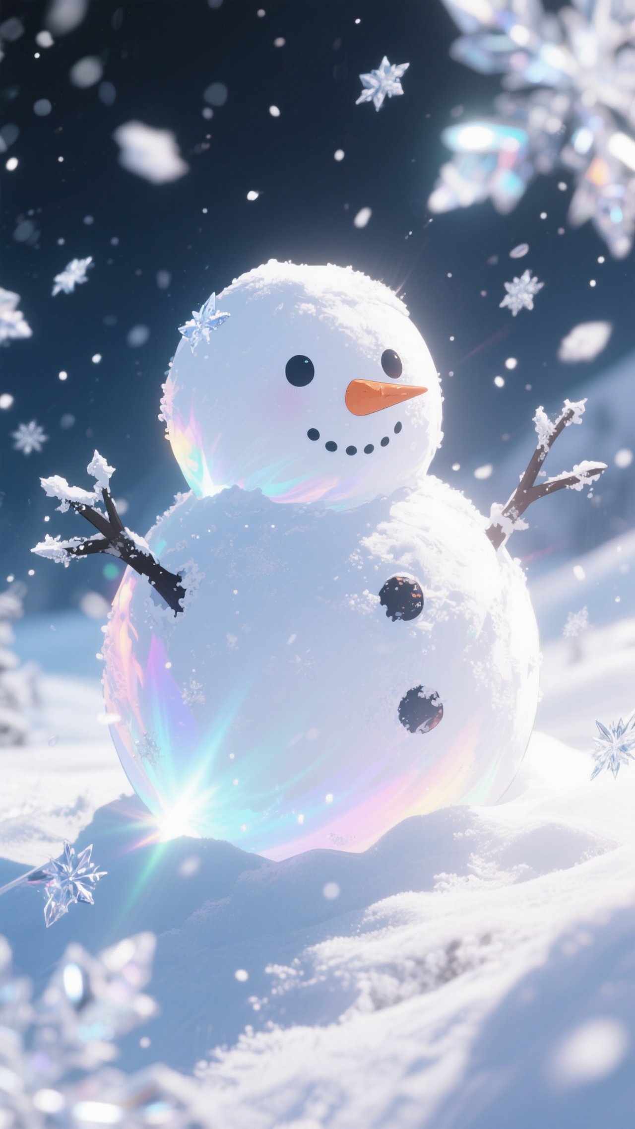 純白雪だるま