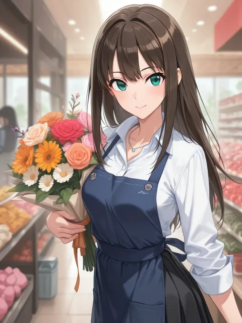 花屋の看板はリアルアイドル