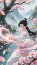 桃花仙境での霊力戦闘