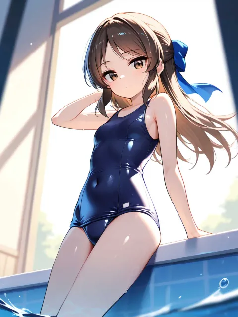 橘ありす 白いスクール水着