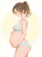 お風呂前の、妊婦さん💕🫄✨ — yukino🩷❤️さんのAIイラスト