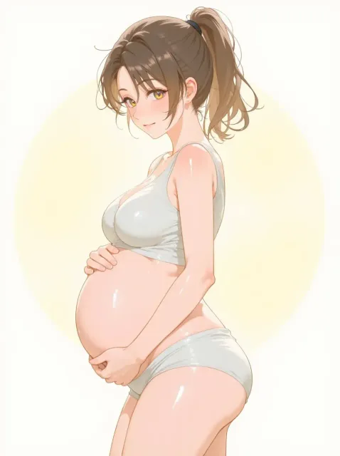 お風呂前の、妊婦さん💕🫄✨