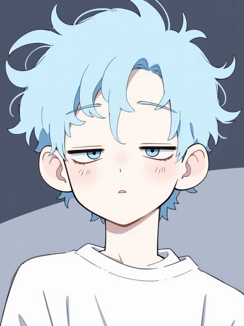 線画アニメアバターイラスト - 白波