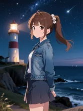 灯台の見える岬