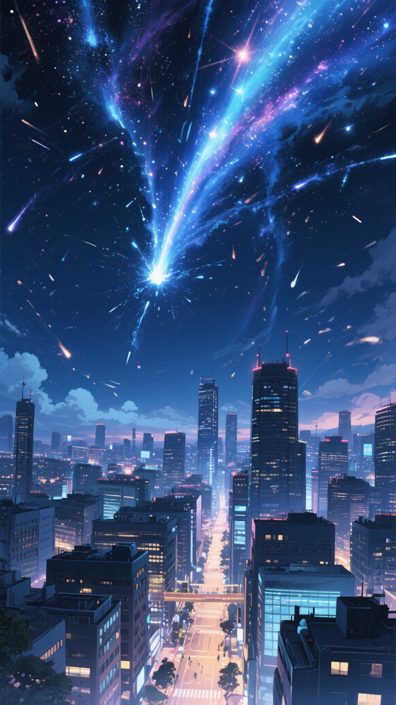 都会に流星群