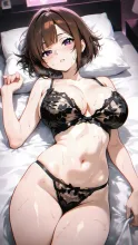 黒レースの美少女