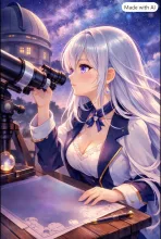 女性天文学者·星空を見上げて の投稿作品