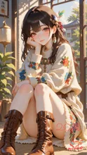 手編み似合ってるかな？