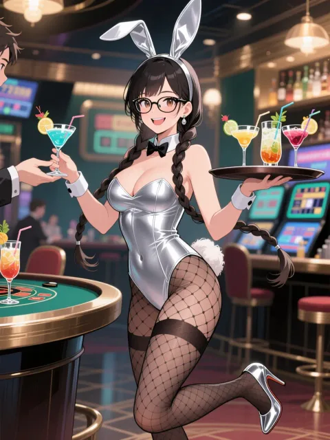 「穂蔵 灯子(ほのぐら とうこ)」のバニーガール(銀)