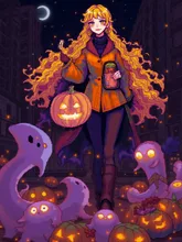 ちょっとレトロなハロウィン — SUPP24187848さんのAIイラスト