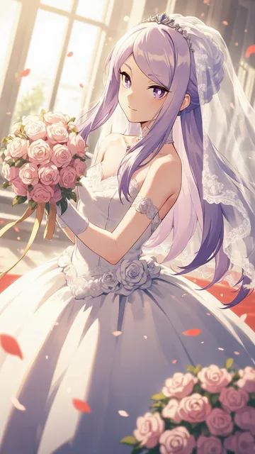 ウエディングドレス姿のウマ娘のメジロマックイーン