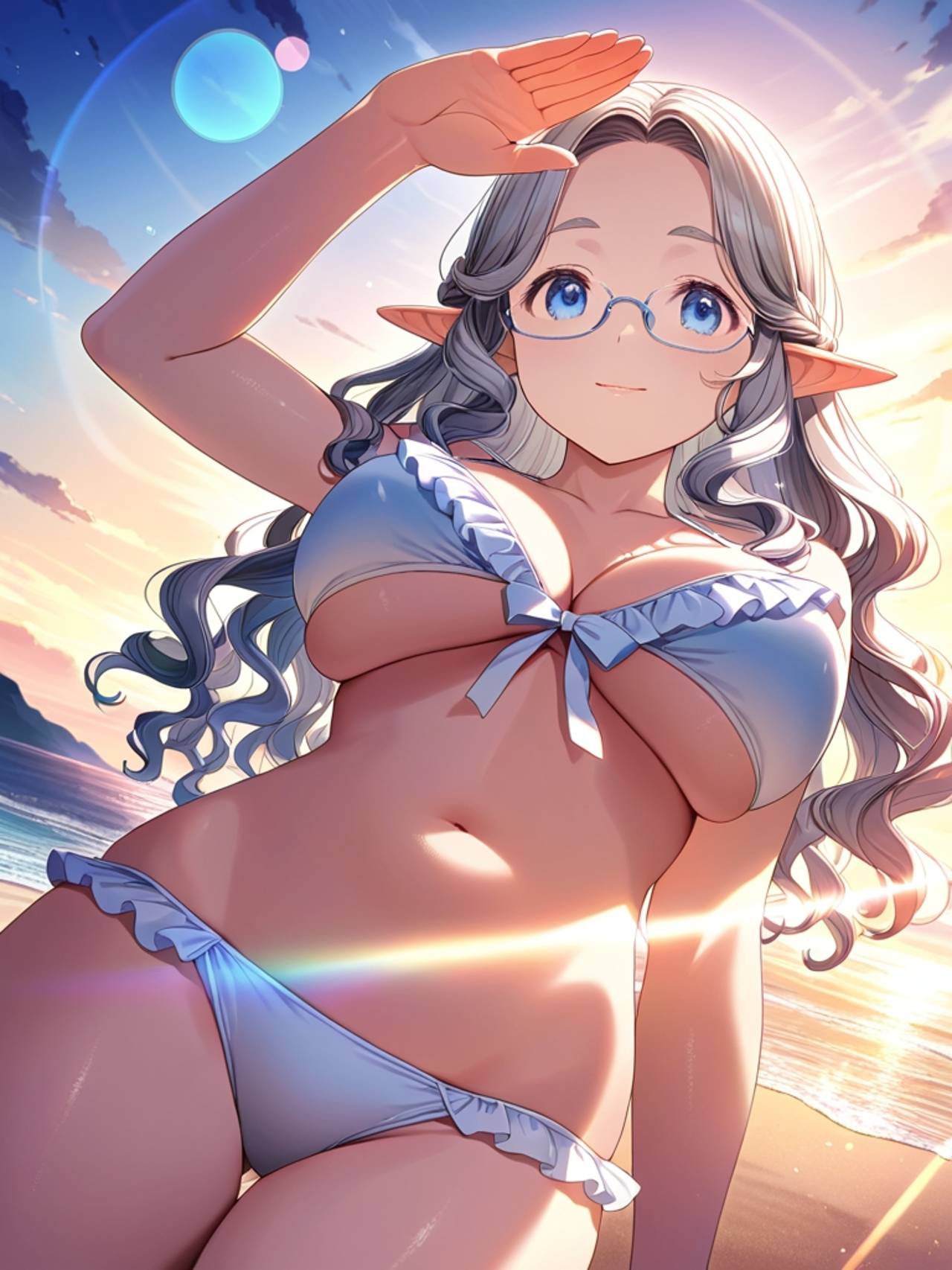 夏の日差しを受けて