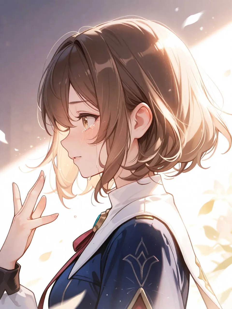 泣きながらも見送って、 — 花筏さんのAIイラスト