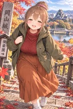 秋のコーデ、遥香。