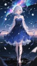 崩れかけた星空の下