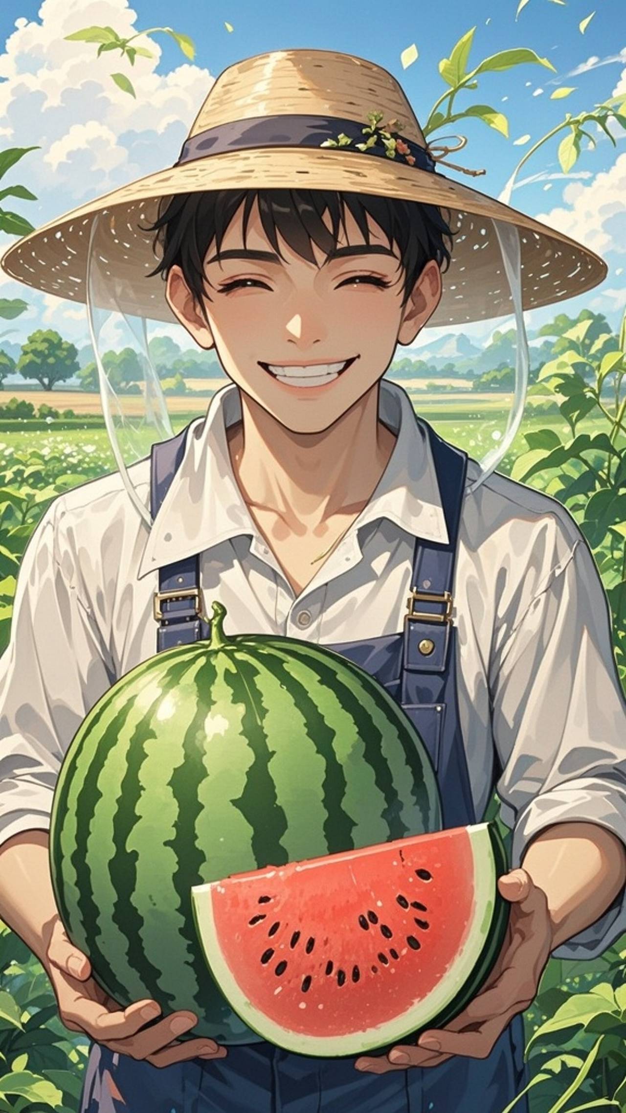 Farmer with Watermelon