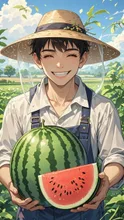 Farmer with Watermelon