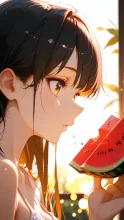 星降るスイカと縁側・アイドル