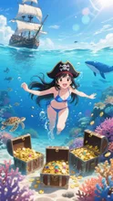 珊瑚礁でお宝発見