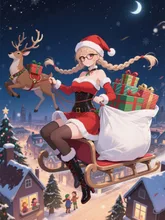 「穂蔵 灯子(ほのぐら とうこ)」サンタクロースになる? — クリスマスイラストのAIイラスト|SUPPART
