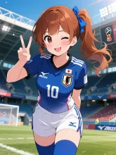 勝利の女神 〜4年後は絶対優勝だぁ〜!〜 — ショートパンツイラストのAIイラスト|SUPPART