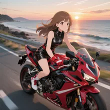 黄昏時の海岸沿いをドライブ♪(,,ᴗ ͜ ᴗ,,)