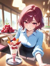 カフェの看板娘