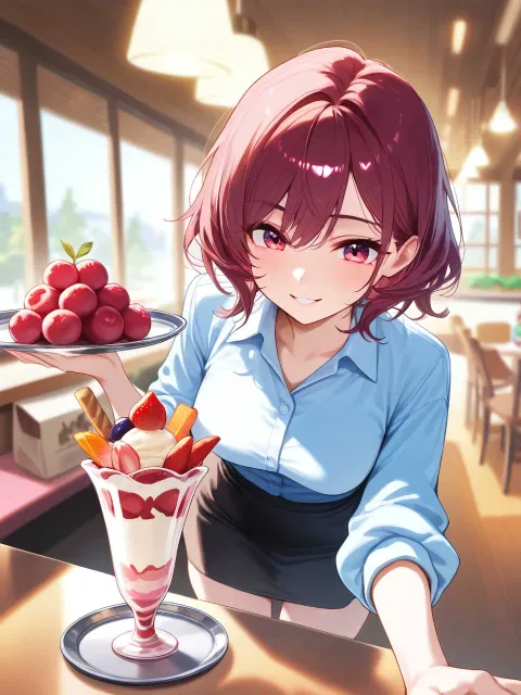 カフェの看板娘