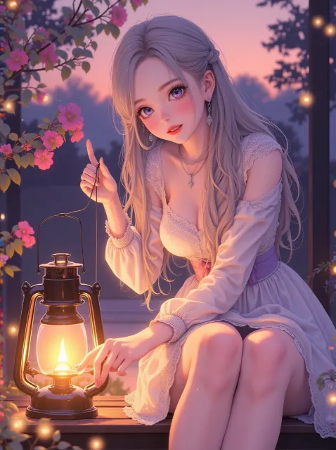 A fancy、cute - ランタンに火を入れる