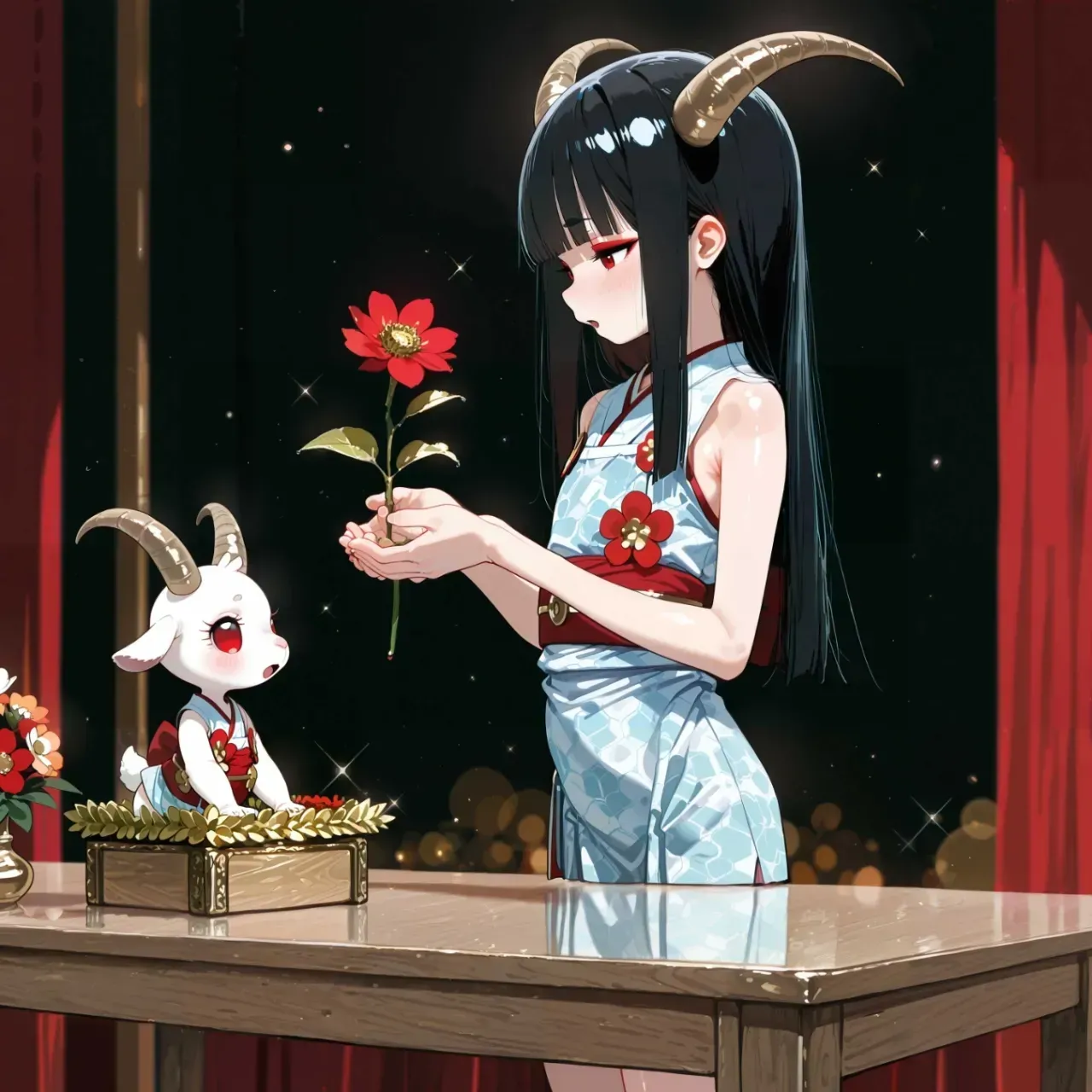 生け花(3) — ふ！さんのAIイラスト