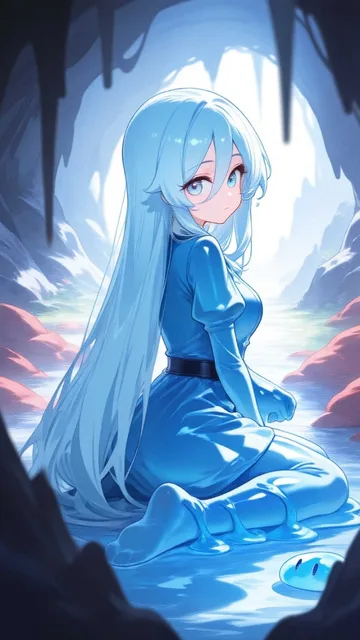 洞窟で見つけたスライム娘