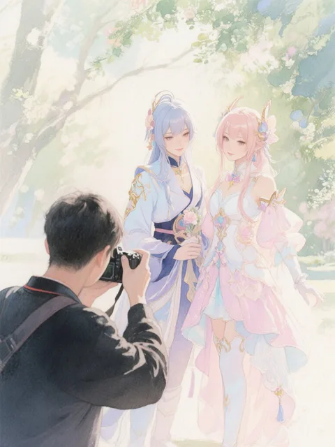 コスプレイヤーを撮るカメラマン