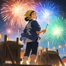 夏空に咲かせる
