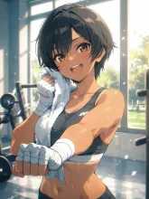 ボクサー美少女·汗と闘志、リングの華 の投稿作品