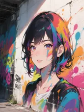自画像をメイク