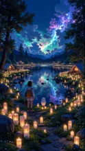灯火の湖畔