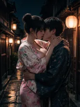 半纏を着た女性