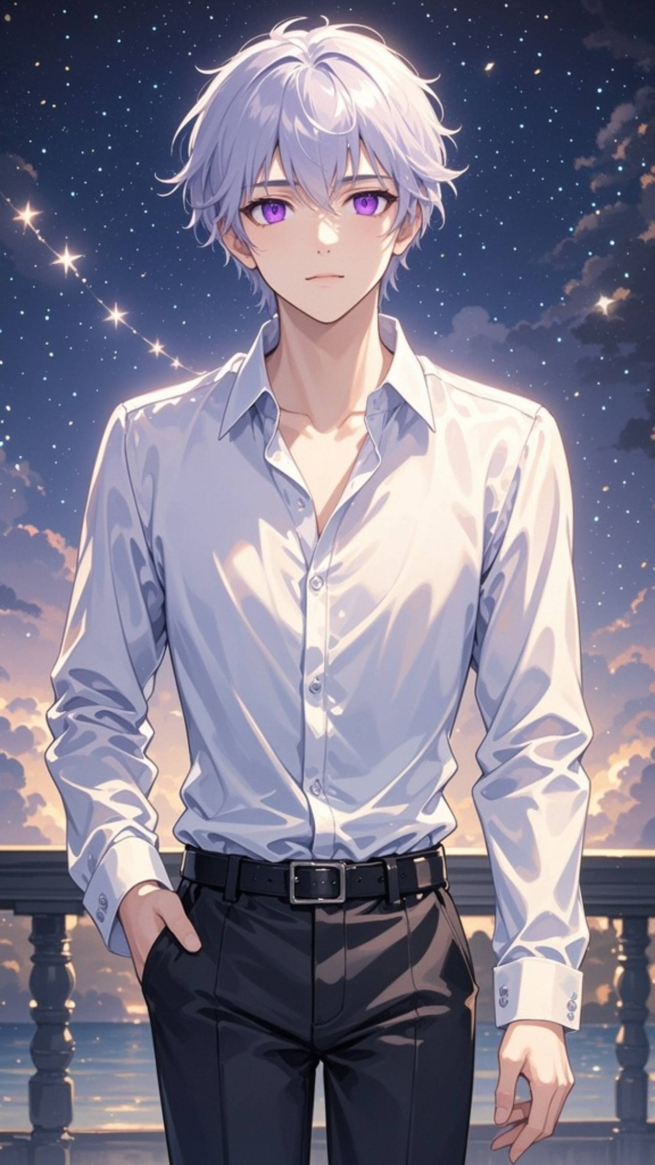 Silver-haired Boy — wutongshuさんのAIイラスト