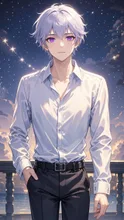Silver-haired Boy — wutongshuさんのAIイラスト