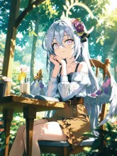 木漏れ日の光を浴びながら