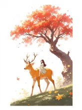 奈良の鹿·紅葉をねだる の投稿作品